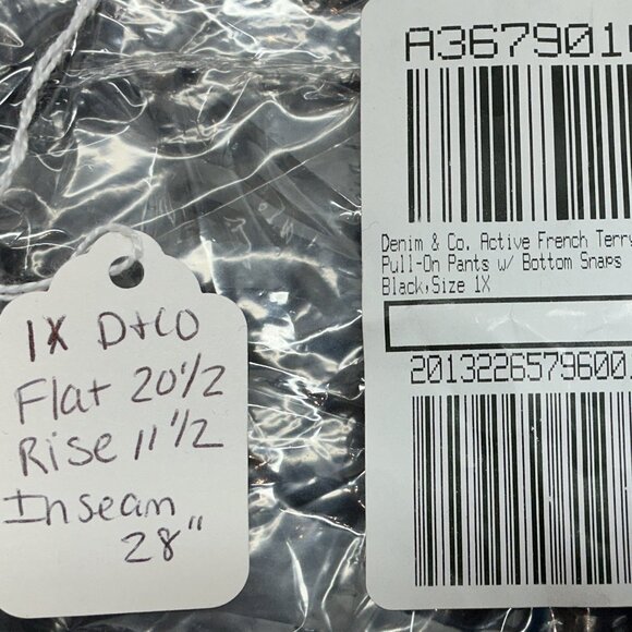 1X PANTS D&CO. BLACK SNAPS AT BOTTOM QVC CLOTHES-💕OFFERS & BUNDLES - Picture 9 of 9